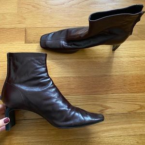 Good condition Mango dark burgundy bootie